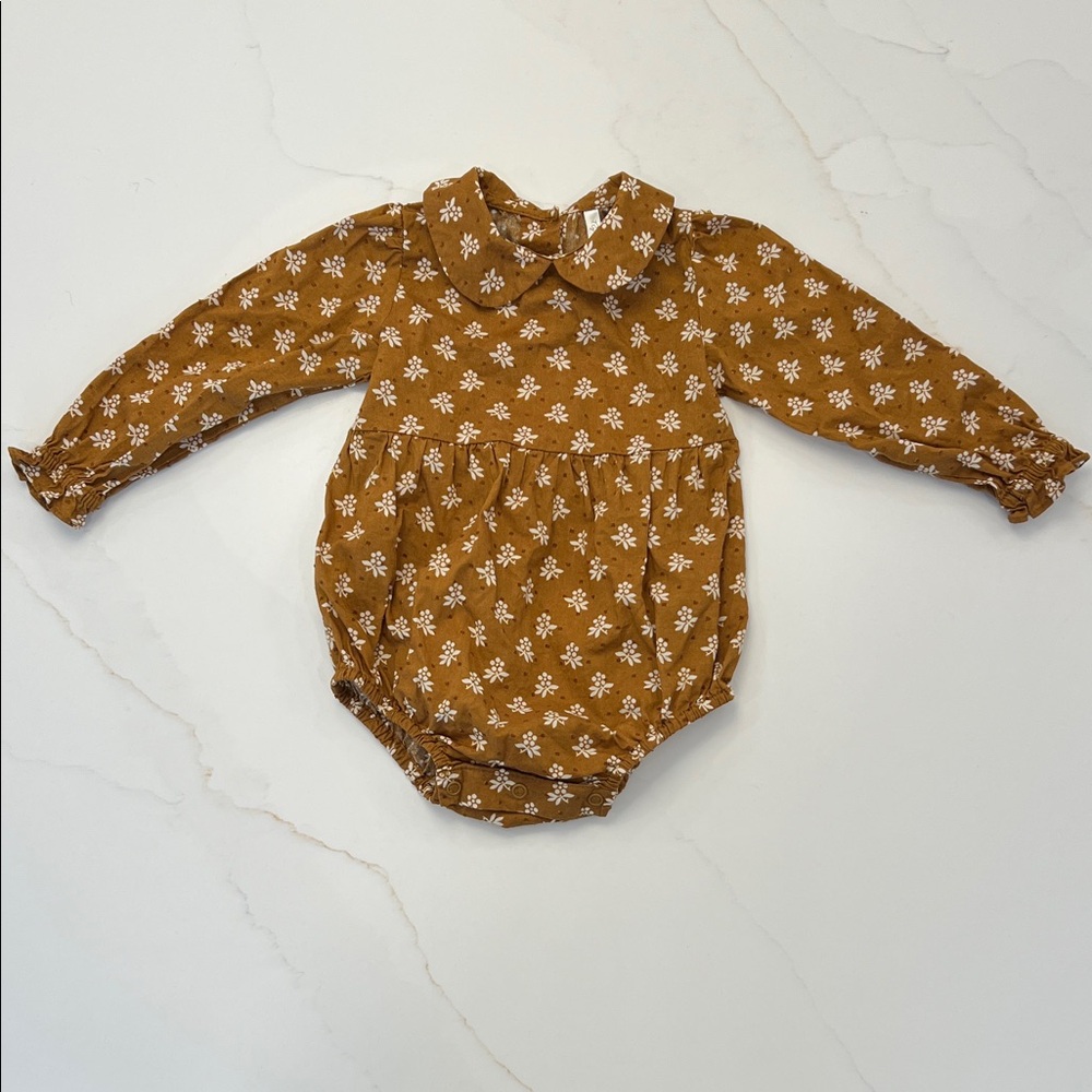 Rylee + Cru Cora Romper Golden Fleur, 18-24 months